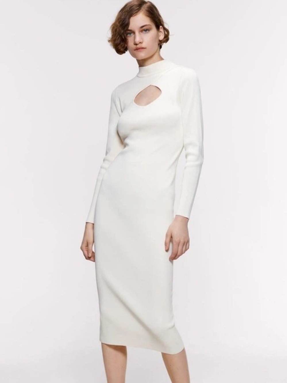 Zara Ecru Midi Dress size M